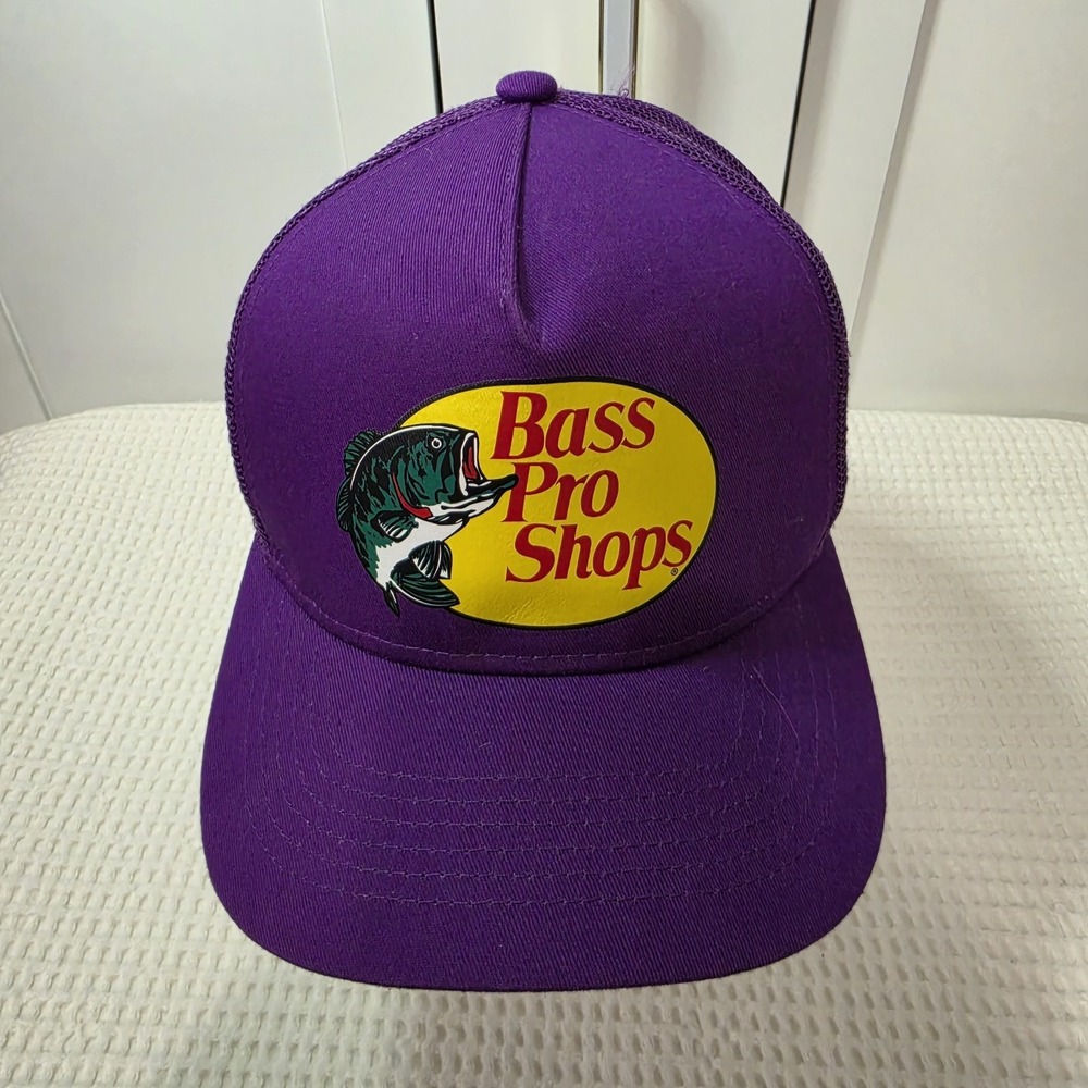 Bass Pro Shops Mesh Hat Cap Adjustable Snapback Trucker Fishing Baseball Outdoor